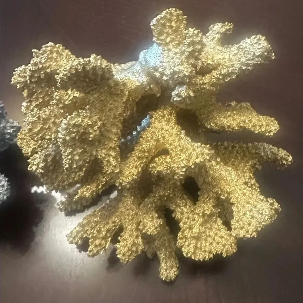 Pier 1 Ceramic Gold & Silver Coral Decorative Accents